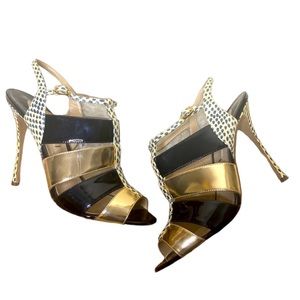 Nicholas Kirkwood Black Gold Heels‎